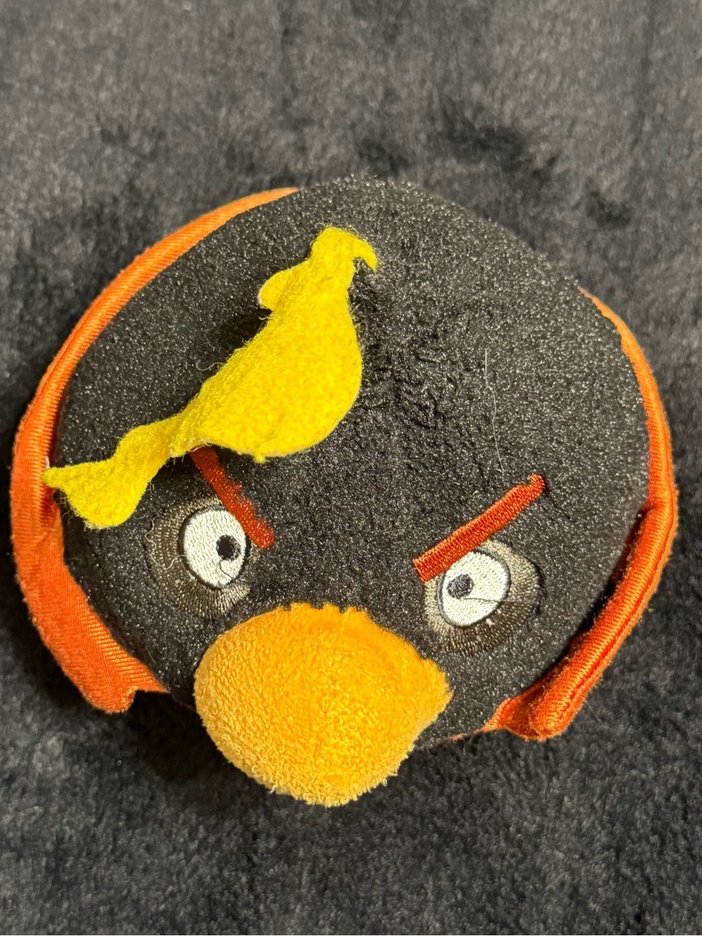 💞4/$35- Angry Birds Bomb Black Bird Plush Round Stuffed Toy Rovio